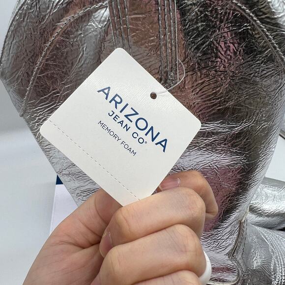 Arizona Jean Co Womens Western Heel Booties Maybrook Silver Boots Size 7.5M - Picture 3 of 11